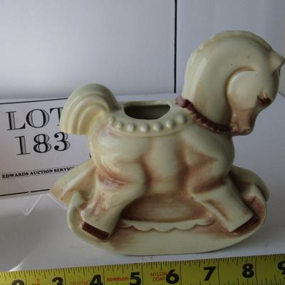 Old Pottery Rocking Horse Planter