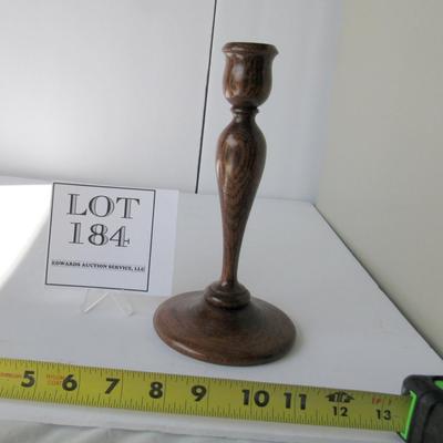Lot 184: Nice Wood Single Candlestick
