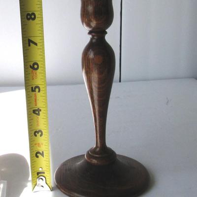 Lot 184: Nice Wood Single Candlestick