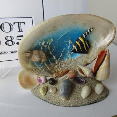 Glass Dolphin Decoration and Shell Sea Life Decoration