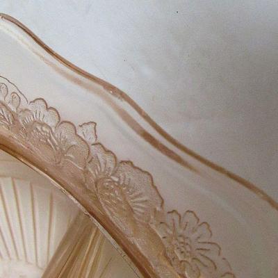 Depression Glass Pink Mayfair, Anchor Hocking, Divided Relish Dish