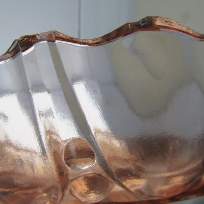 Depression Glass Pink Divided Relish, Oyster and Pearl, Anchor Hocking