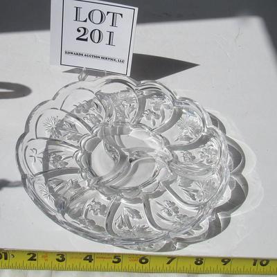 Pretty Glass Divided Serving Plate