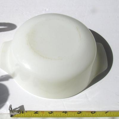 Lot 202: Vintage Fire King Milk Glass Casserole