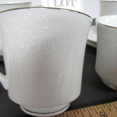 Lot 203: Service For 4 Set of Fine China Love Lace Dishes