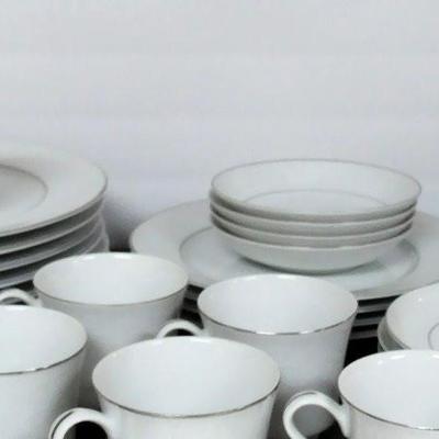Lot 203: Service For 4 Set of Fine China Love Lace Dishes