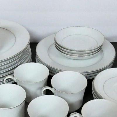 Lot 203: Service For 4 Set of Fine China Love Lace Dishes