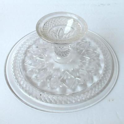 Vintage Imperial Cape Cod Glass Footed Cake Plate