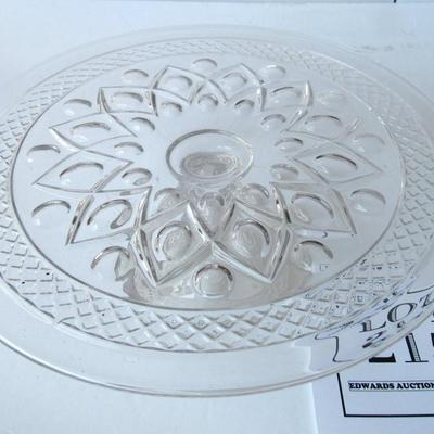 Vintage Imperial Cape Cod Glass Footed Cake Plate