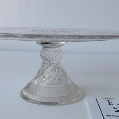 Vintage Imperial Cape Cod Glass Footed Cake Plate
