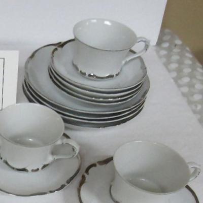Lot 221:  Service For 4 Fine China Dinnerware, Starlight Pattern