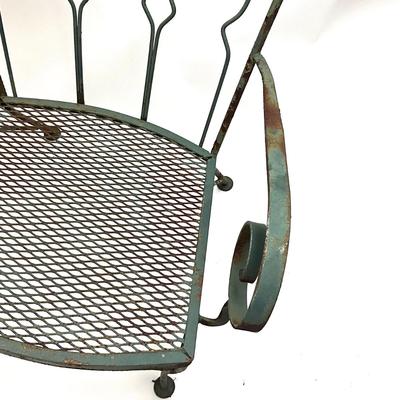 1574 Pair of Vintage SALTERINI "Taj Mahal" Wrought Iron Arm Chairs