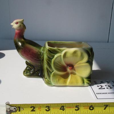 Colorful Pretty Bird Planter, Hull Pottery, Signed