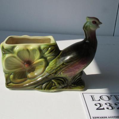 Colorful Pretty Bird Planter, Hull Pottery, Signed
