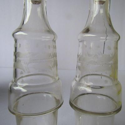 Antique Caster/Cruet Set, All Matching Pattern Bottles, Boston Plate Co Triple Plate