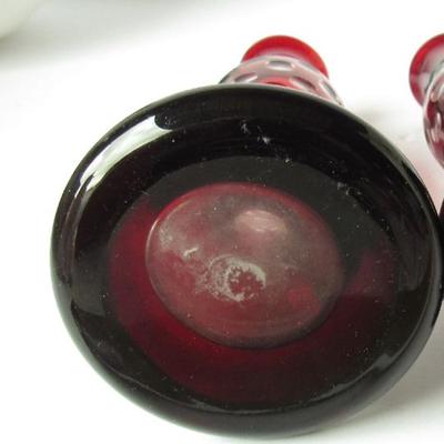 Lot 236: Vintage Cut to Clear Glass Bud Vase #2