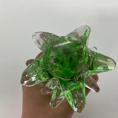 -116- GLASSWARE | Vintage Marcolin Sweden Crystal Art Glass Christmas Tree | Signed