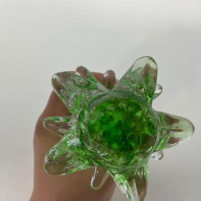 -116- GLASSWARE | Vintage Marcolin Sweden Crystal Art Glass Christmas Tree | Signed