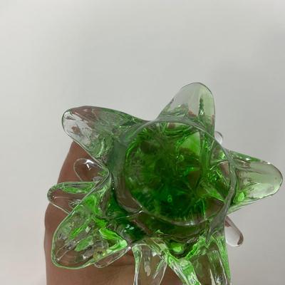 -116- GLASSWARE | Vintage Marcolin Sweden Crystal Art Glass Christmas Tree | Signed