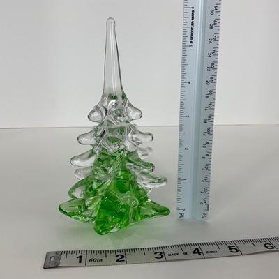 -116- GLASSWARE | Vintage Marcolin Sweden Crystal Art Glass Christmas Tree | Signed