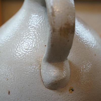 OTTMAN & CO. FORT EDWARDS, N.Y JUG W/COBALT DECO. & SM. OVOID SHAPED EARLY JUG
