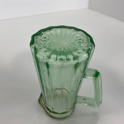 -119- URANIUM | Vaseline Glass Syrup Pitcher