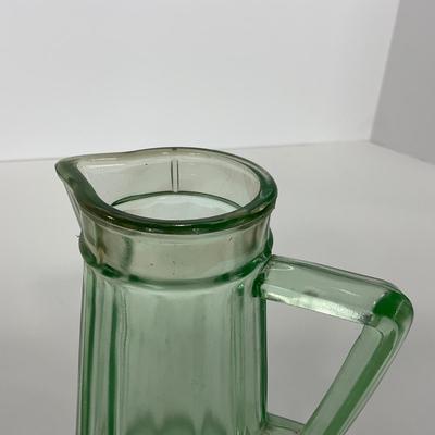 -119- URANIUM | Vaseline Glass Syrup Pitcher