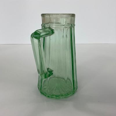 -119- URANIUM | Vaseline Glass Syrup Pitcher