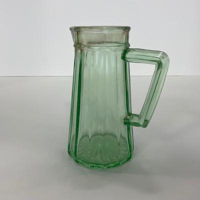 -119- URANIUM | Vaseline Glass Syrup Pitcher