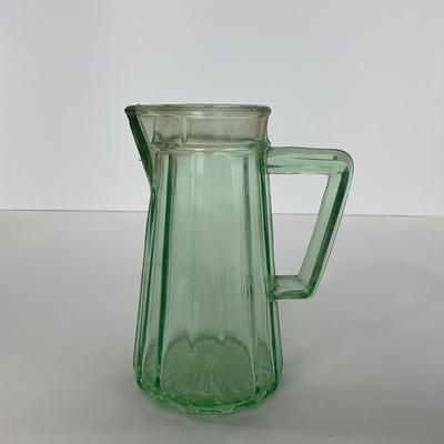 -119- URANIUM | Vaseline Glass Syrup Pitcher