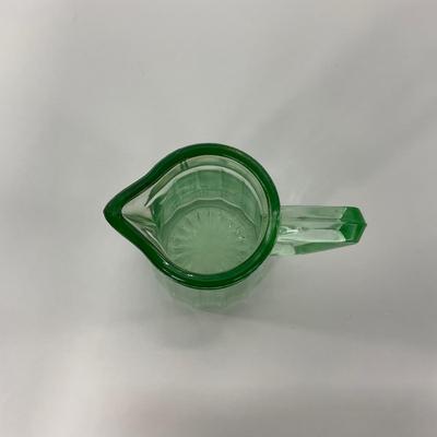 -119- URANIUM | Vaseline Glass Syrup Pitcher