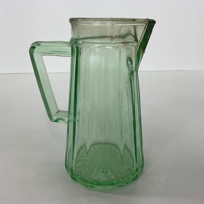-119- URANIUM | Vaseline Glass Syrup Pitcher