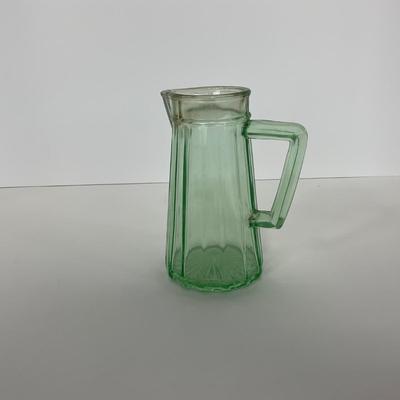 -119- URANIUM | Vaseline Glass Syrup Pitcher