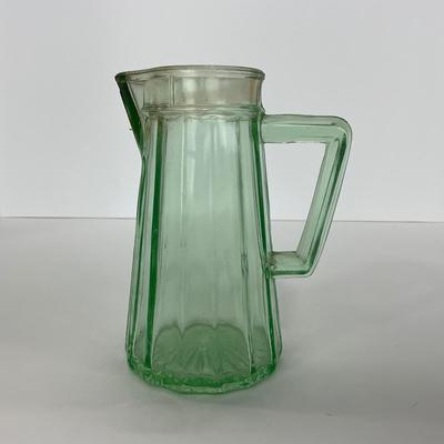 -119- URANIUM | Vaseline Glass Syrup Pitcher