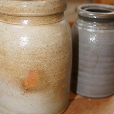 PAIR OF ANTIQUE  NEW ENGLAND CANNING CROCKS