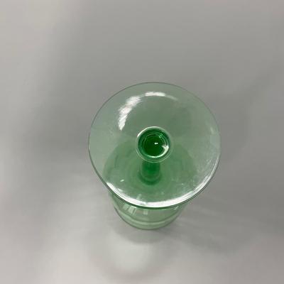 -128- URANIUM | Green Depression Columns | Water Goblets