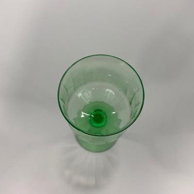 -128- URANIUM | Green Depression Columns | Water Goblets