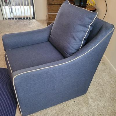 KFI Blue Swivel Chair