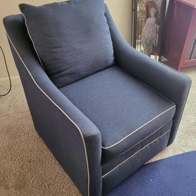 KFI Blue Swivel Chair