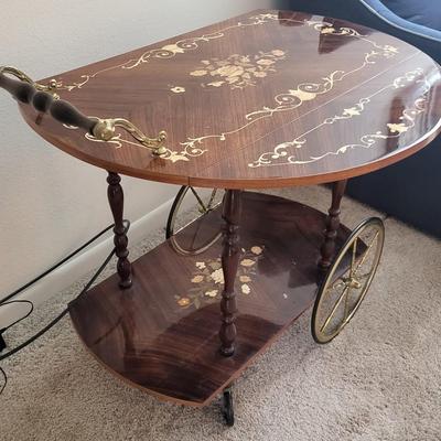 Sorrento Italian Style Drop Leaf Serving Cart