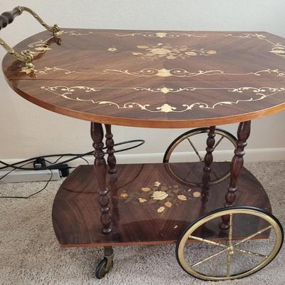 Sorrento Italian Style Drop Leaf Serving Cart