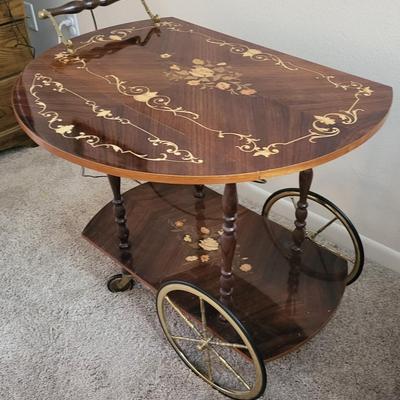 Sorrento Italian Style Drop Leaf Serving Cart