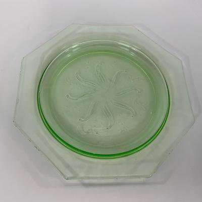 -131- URANIUM | Green Depression Glass Trays