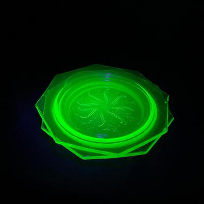 -131- URANIUM | Green Depression Glass Trays
