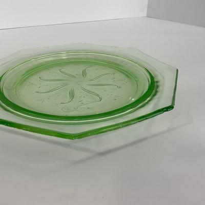 -131- URANIUM | Green Depression Glass Trays