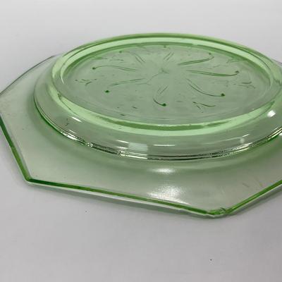 -131- URANIUM | Green Depression Glass Trays