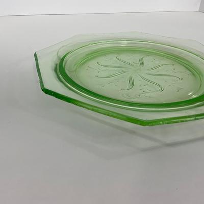 -131- URANIUM | Green Depression Glass Trays