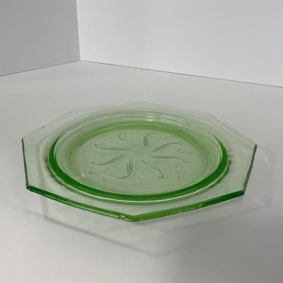-131- URANIUM | Green Depression Glass Trays