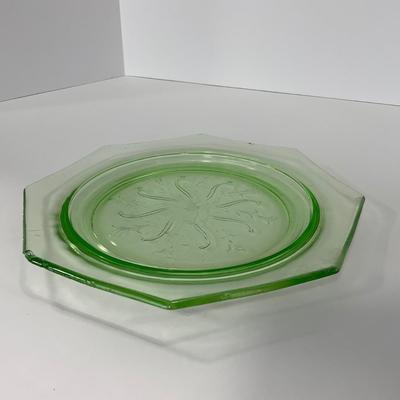 -131- URANIUM | Green Depression Glass Trays
