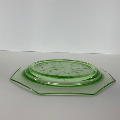 -131- URANIUM | Green Depression Glass Trays